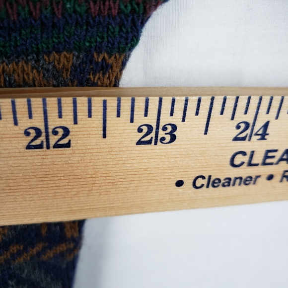 Vintage John Ashford Granddad Button Down Blue Wool Blend Cardigan Sweater Sz L - Picture 8 of 8